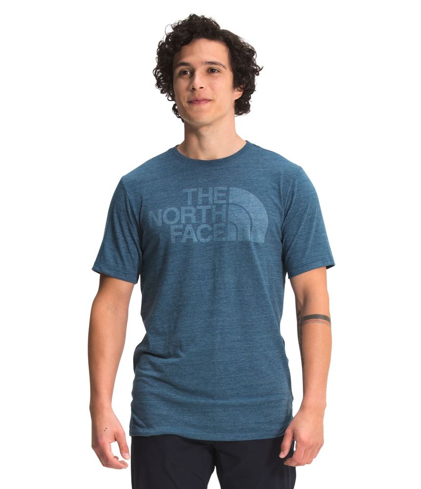 Camiseta-Half-Dome-Tri-Blend-Manga-Corta-Azul-Hombre-The-North-Face-L