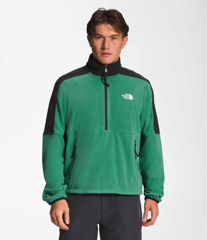 Buzo-Tnf-Polartec-100-1-4-Zip-Verde-Hombre-The-North-Face