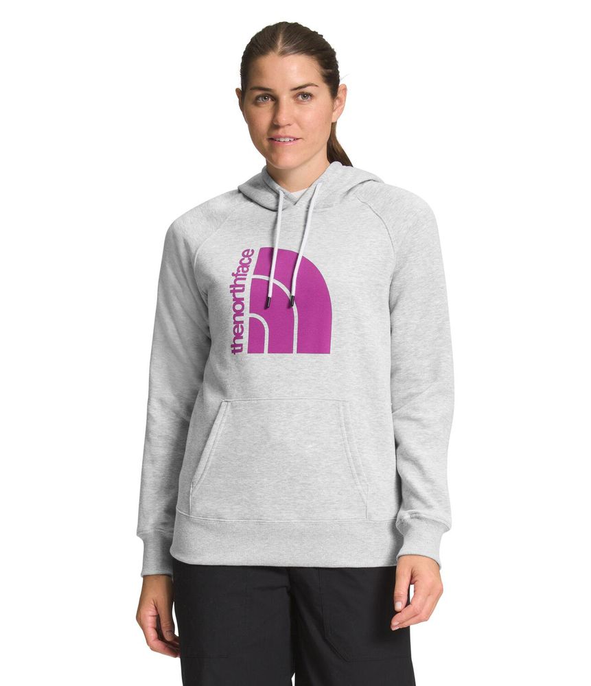 Buzo-Jumbo-Half-Dome-Pullover-Hoodie-Mujer-Gris-The-North-Face-
