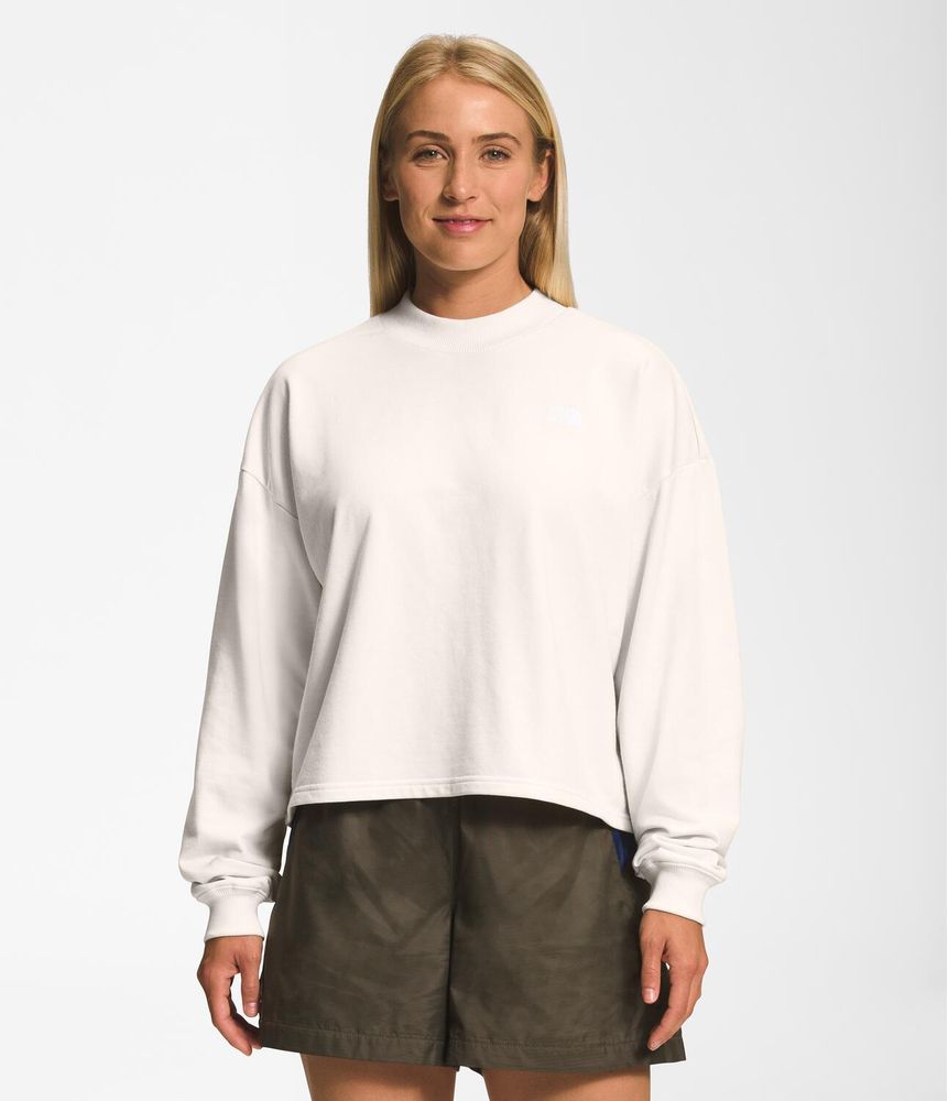 Buzo-Simple-Logo-Crew-Blanco-Mujer-The-North-Face