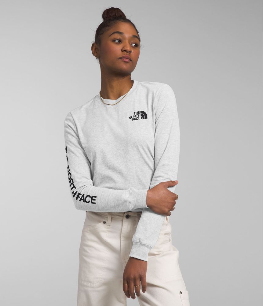 Camiseta-L-S-Sleeve-Hit-Graphic-Tee-Blanca-Mujer-The-North-Face-