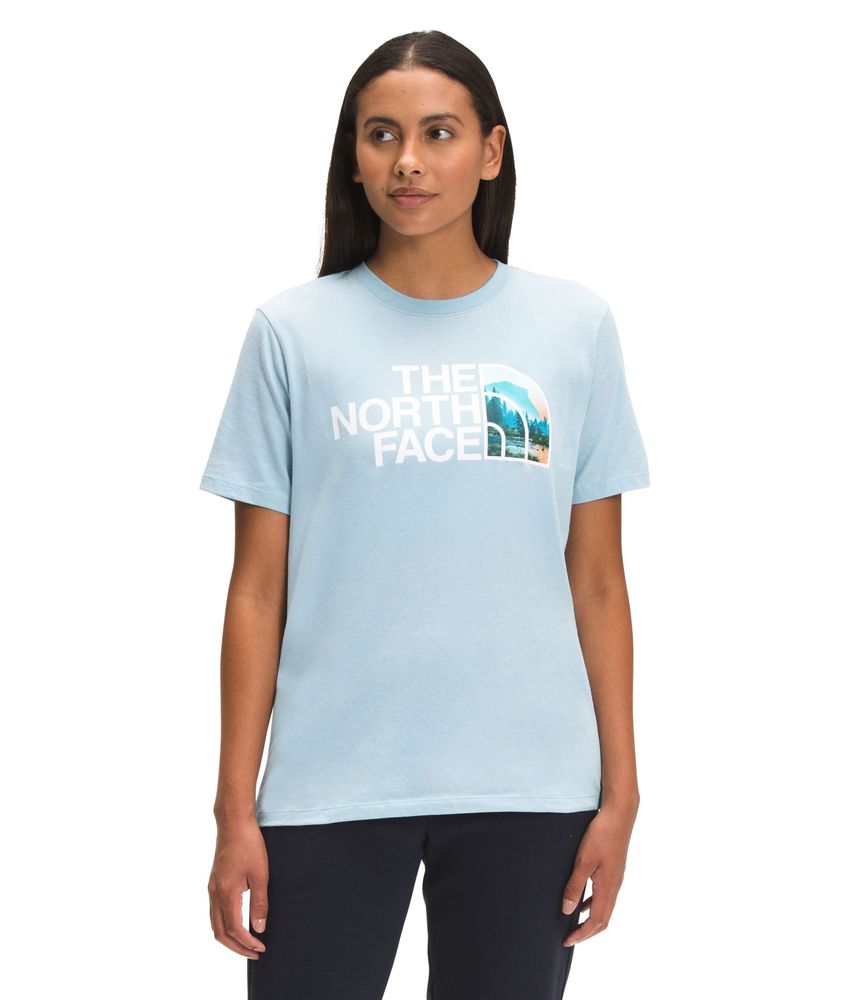 Camiseta-Half-Dome-Cotton-Tee-Manga-Corta-Azul-Mujer-The-North-Face
