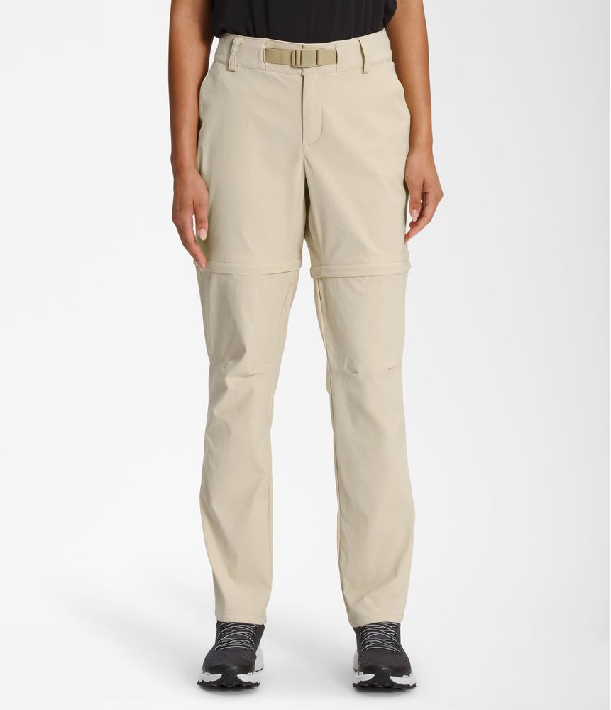 Pantalones-Paramount-Mid-Rise-Convertible-Beige-Mujer