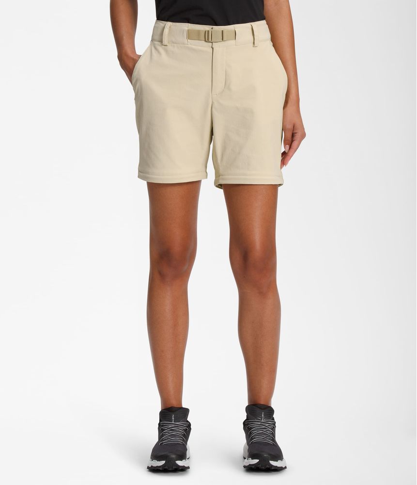 Pantalones-Paramount-Mid-Rise-Convertible-Beige-Mujer